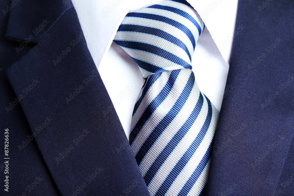 Male jacket with shirt and tie close up Male jacket with shirt and tie close up