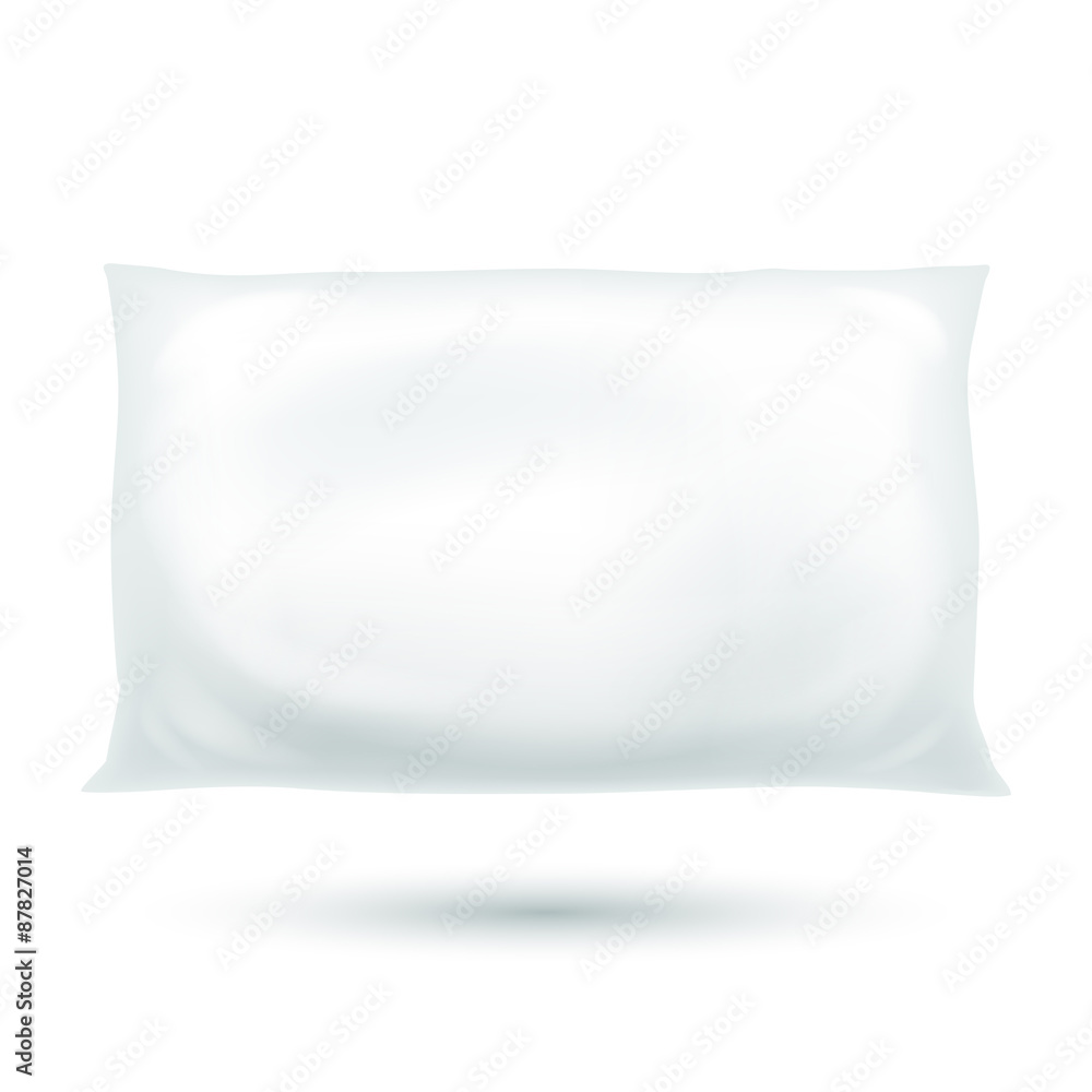 Realistic fluffy pillow vector illustration. Realistic fluffy pillow vector illustration.