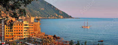 Evening panorama of Camogli