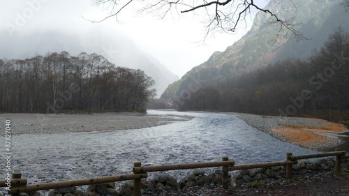 The View from Kappabashi Bridge. This image was taken in Kamikochi, Nagano Prefecture, Japan
 photo