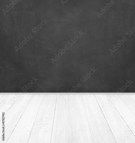 emty room with blackboard