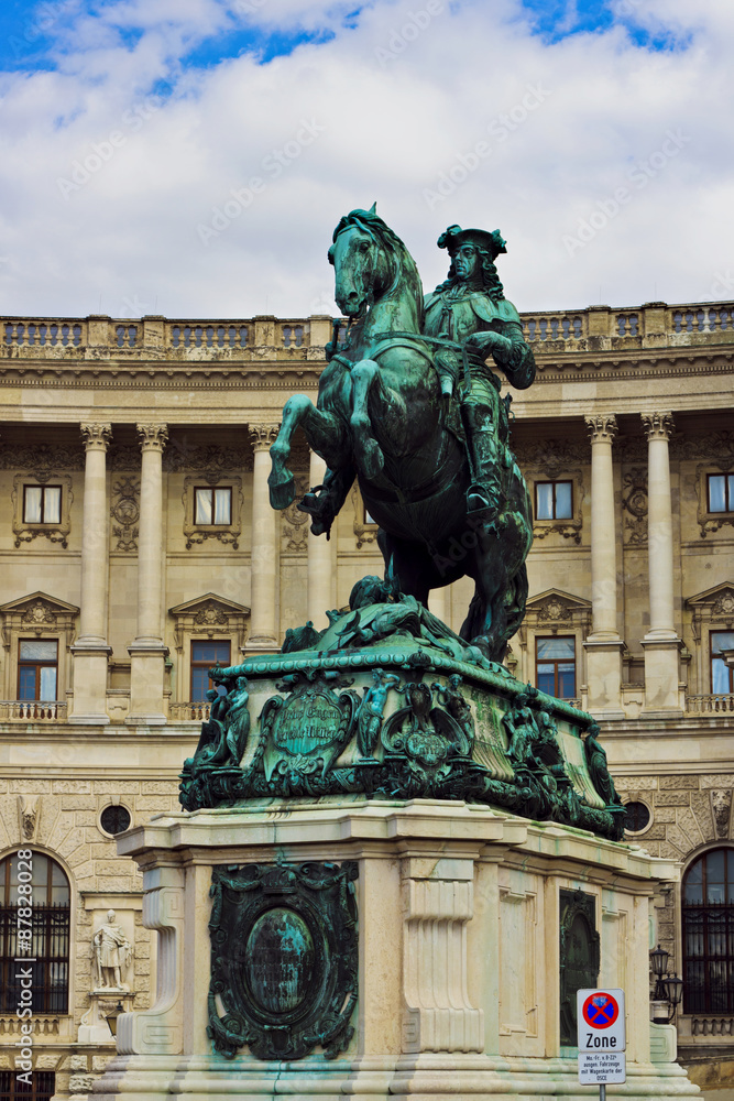 Prince Eugene of Savoy monument in Heldenplatz, Vienna, by Anton Dominik Fernkorn, Austria