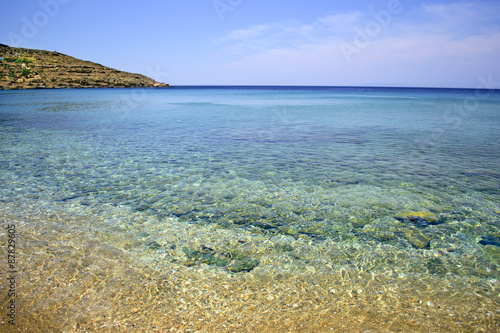 Batsi beach in Andros island Greece