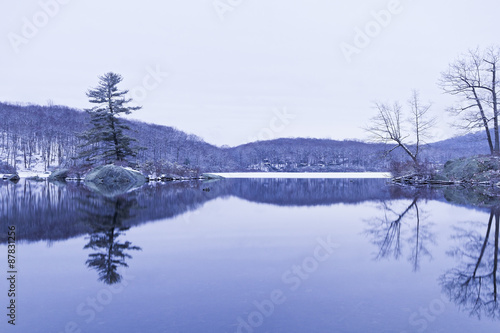View of the frozen lake. © andreiorlov