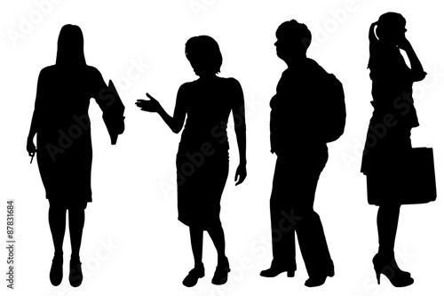Vector women silhouette.