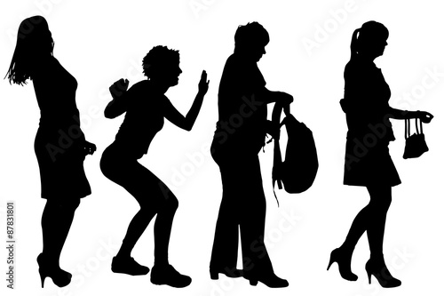 Vector women silhouette.
