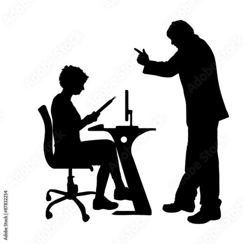 Vector silhouette of couple.