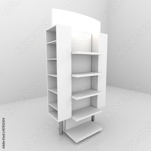 Color white shelves