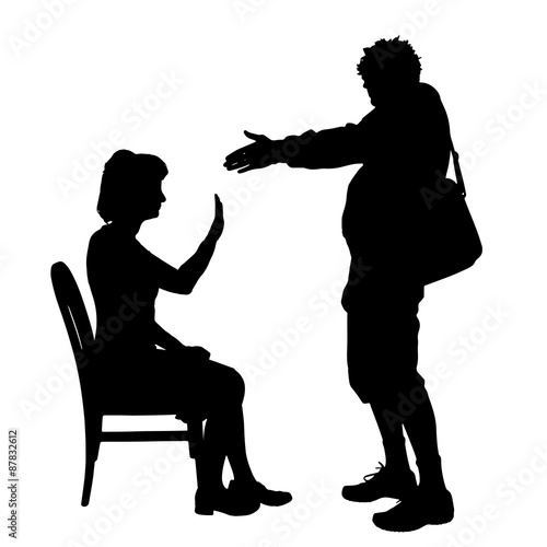 Vector silhouette of couple.