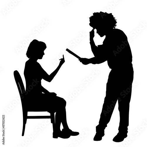 Vector silhouette of couple.