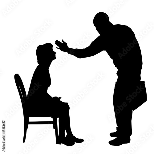 Vector silhouette of couple.