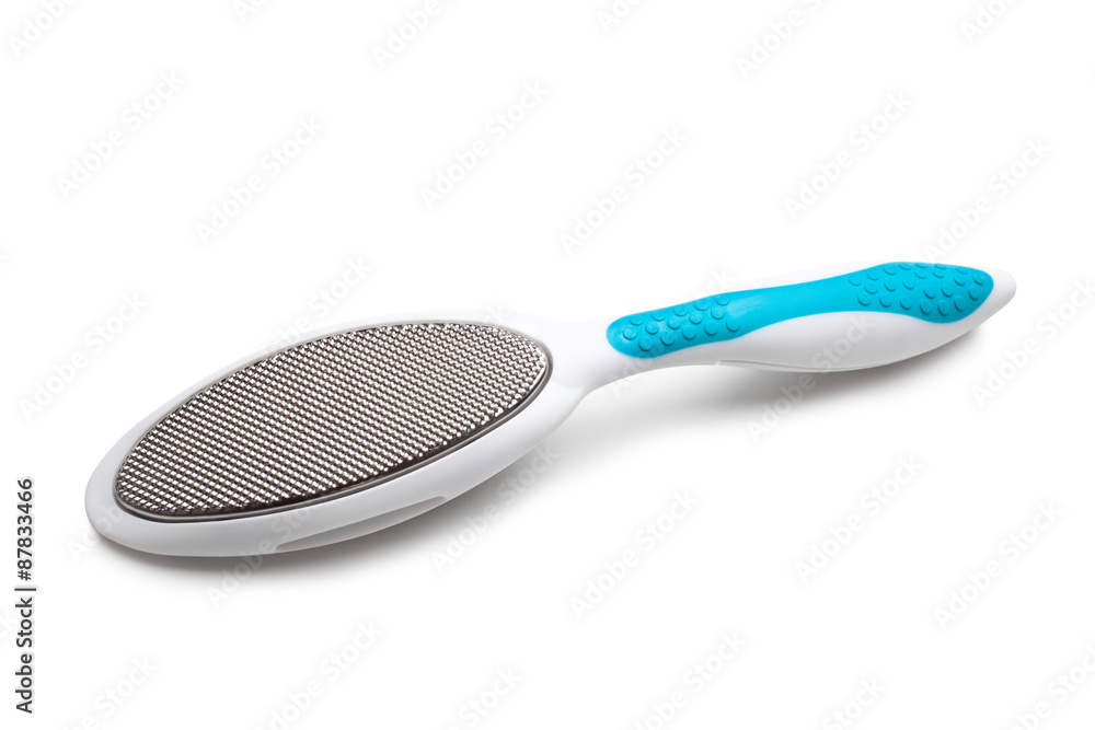 Plastic foot file isolated on white Plastic foot file isolated on white