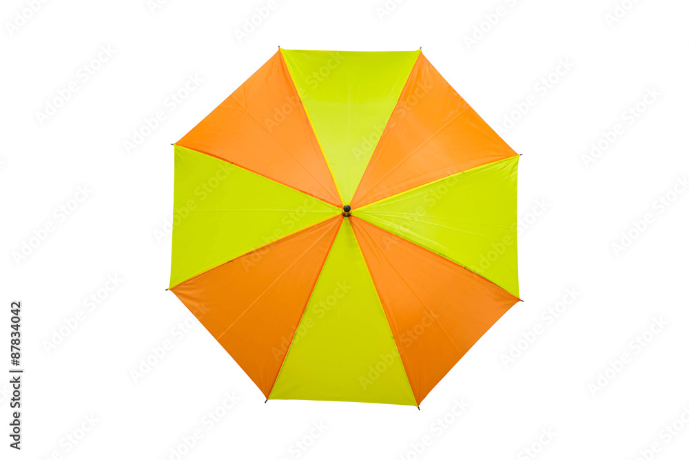yellow and orange umbrella on a white background yellow and orange umbrella on a white background