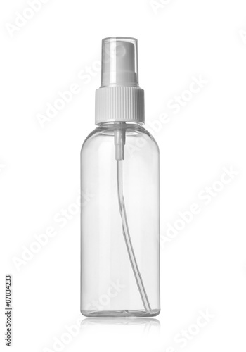 White container of spray bottle