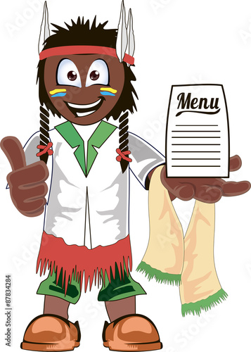 Cartoon waiter