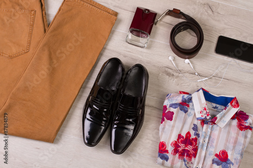 Men's clothes and accessories.