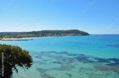 Beautiful turquoise transparent mediterranean sea view on the hi