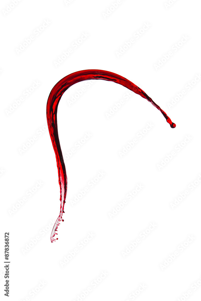 splash of wine on a white background splash of wine on a white background