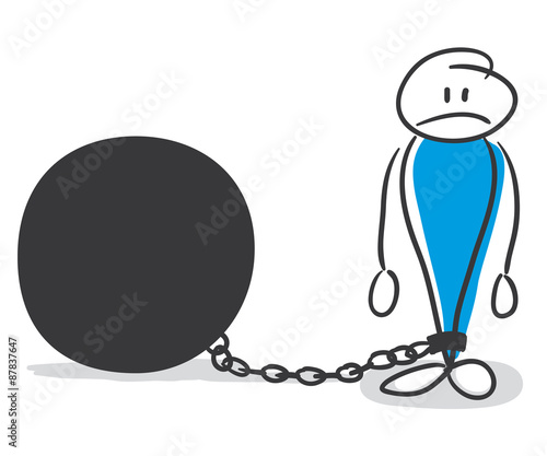 Stick Figure Series Blue
