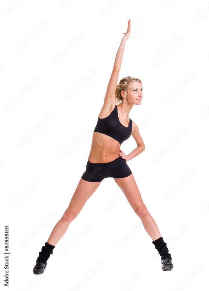 Young fitness woman doing exercise Young fitness woman doing exercise