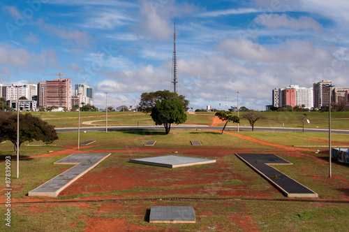View of Brasilia City with TV Tower in the Horizon