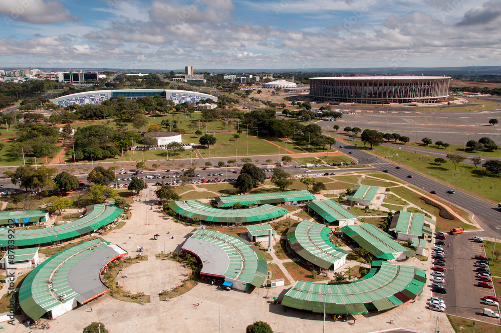 Aerial View of Brasilia's Flea Market