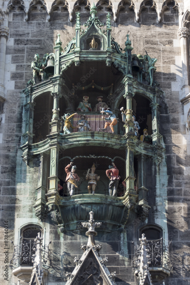 Glockenspiel at Marienplatz, Munich, 2015