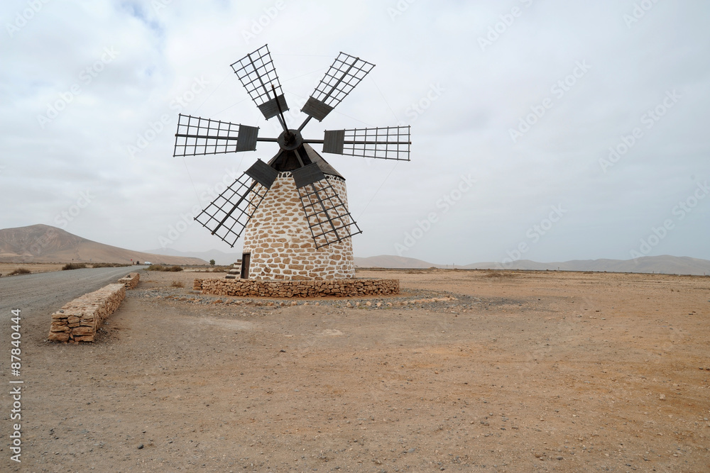 Moulin à vent mâle à Tefía à Fuerteventura