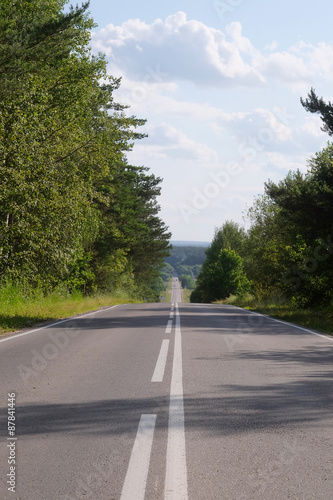 Landscape with the image of country road