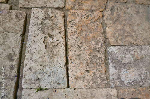 Pavement from sandstone.