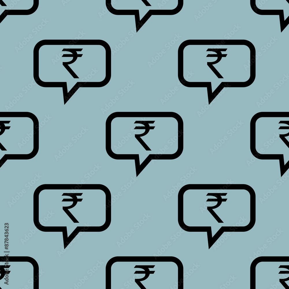 Pale blue rupee message pattern Pale blue rupee message pattern