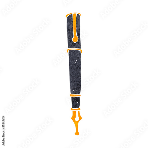 retro cartoon fountain pen