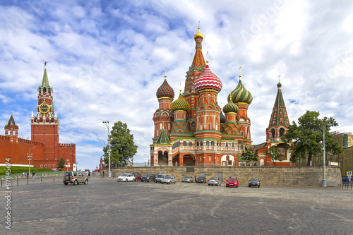 Moscow Kremlin and St. Basil Cathedral on Red Square