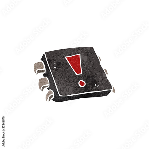 retro cartoon microprocessor