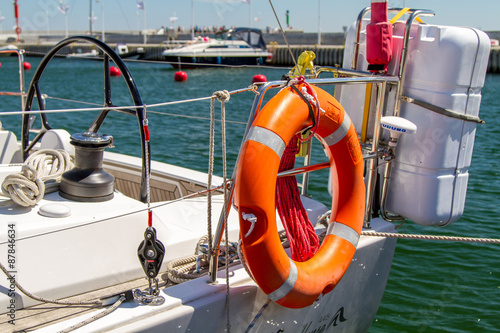 lifebuoy aboard the ship