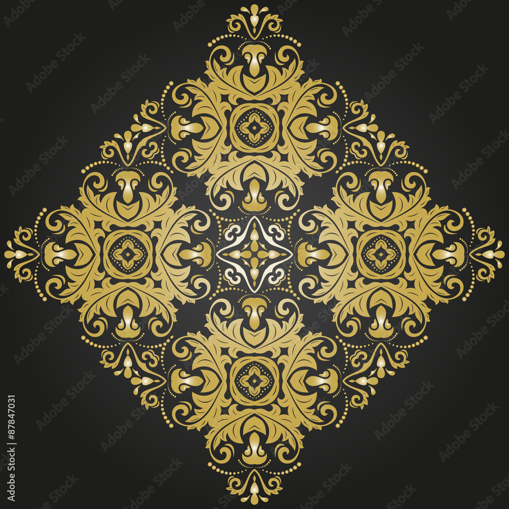 Damask Vector Orient Pattern