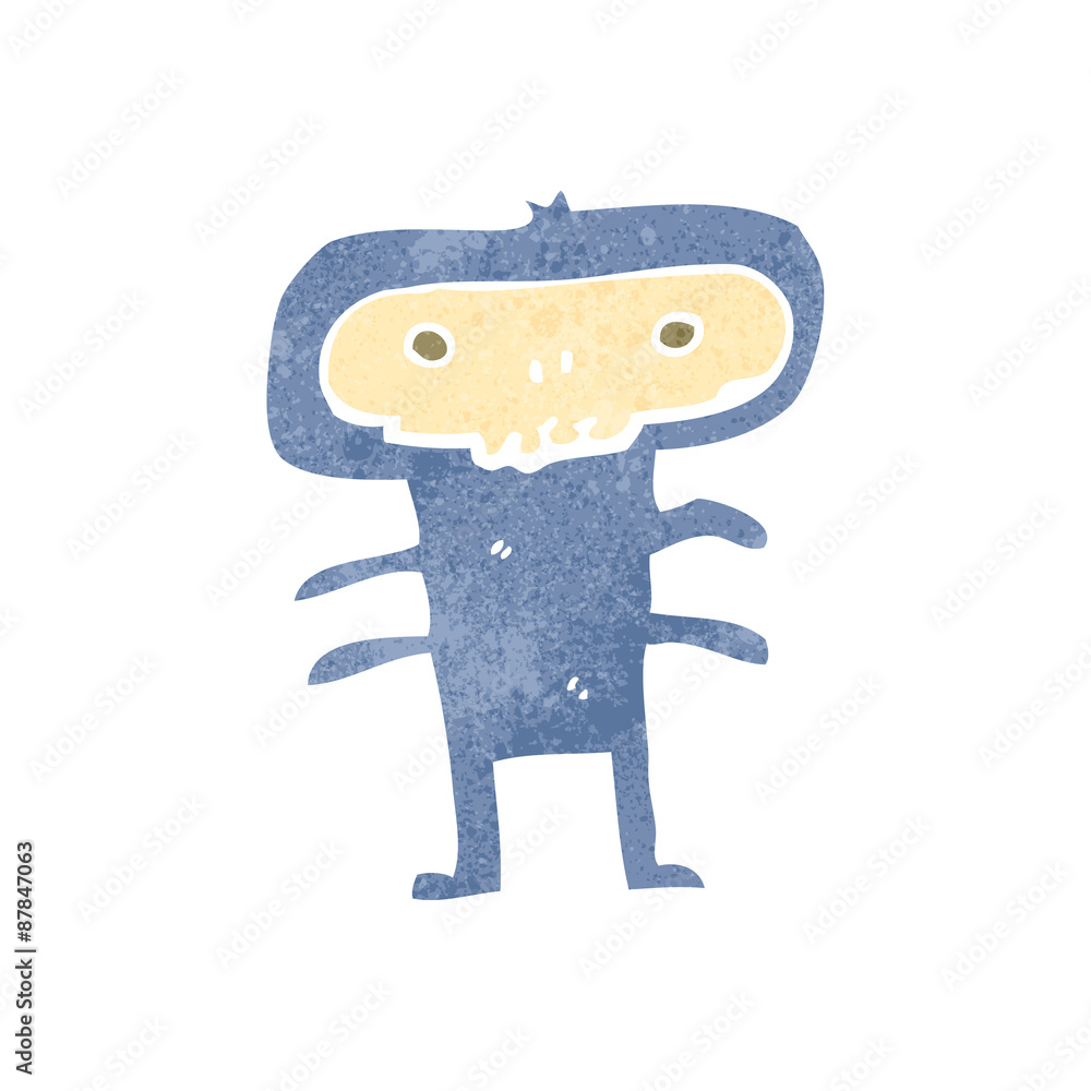retro cartoon funny little monster retro cartoon funny little monster