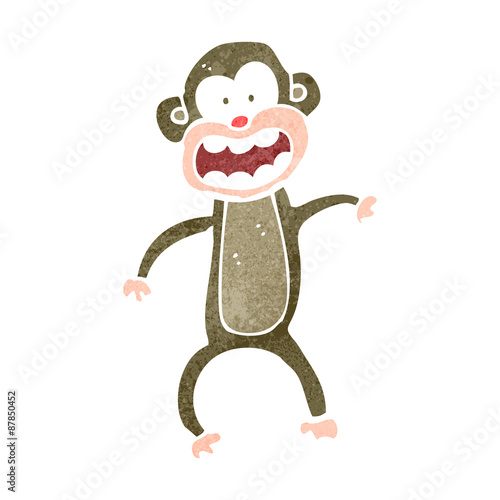 retro cartoon chimp