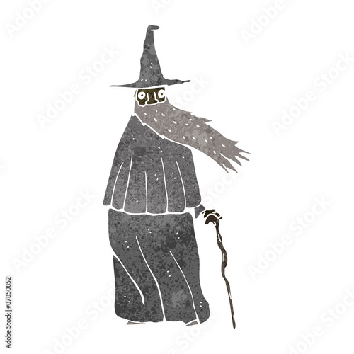 retro cartoon wizard
