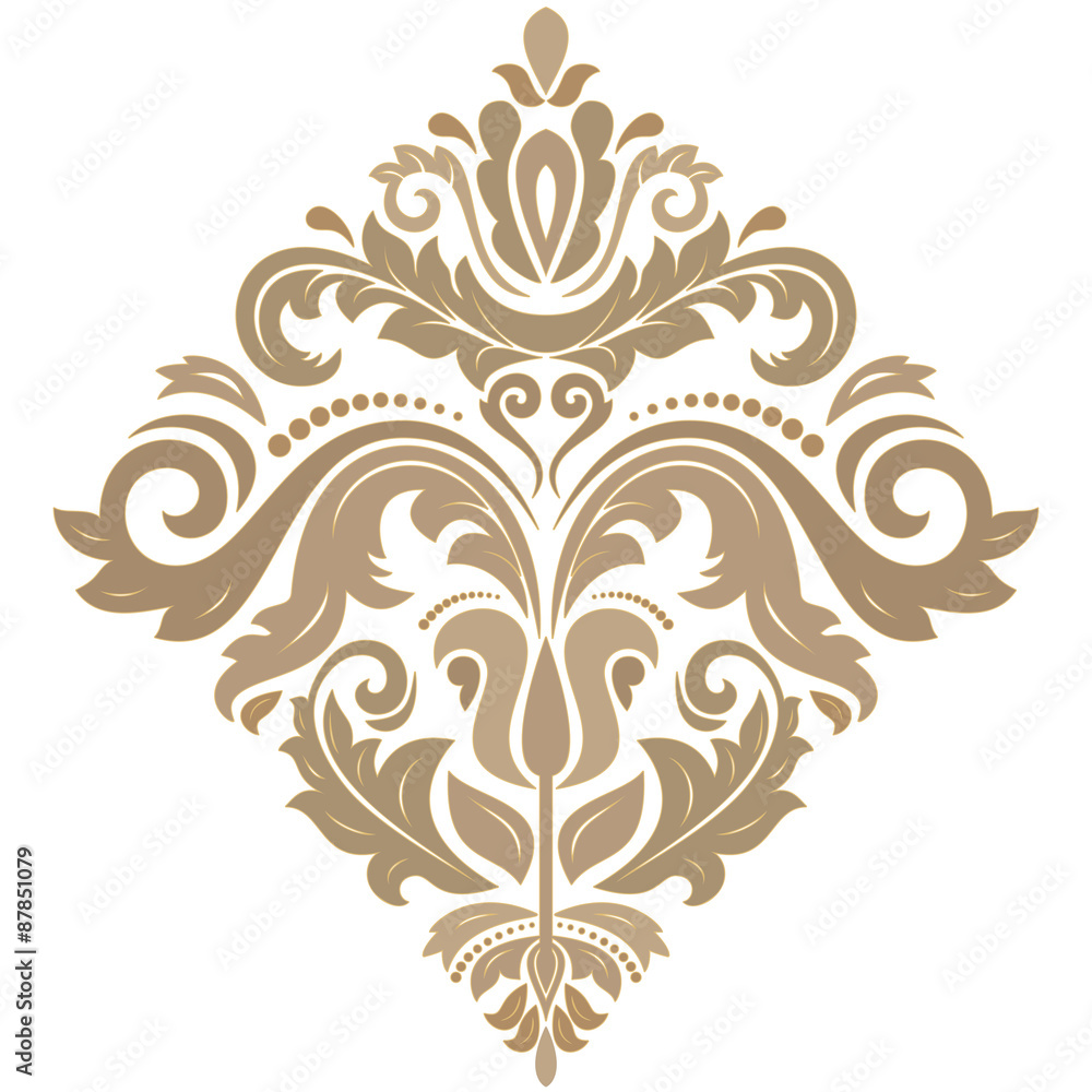 Damask Vector Orient Pattern