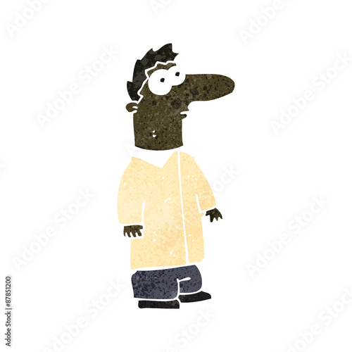 retro cartoon nosey man