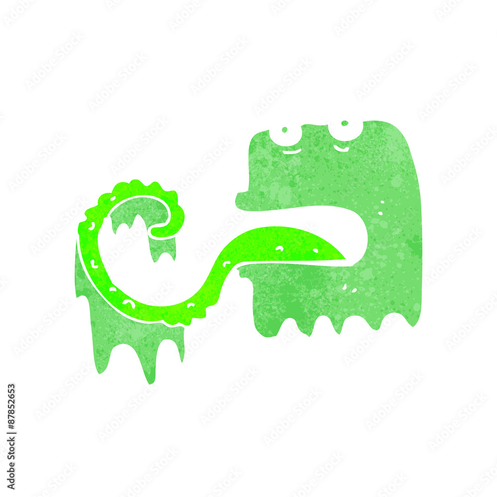 Obraz premium retro cartoon slimy ghost