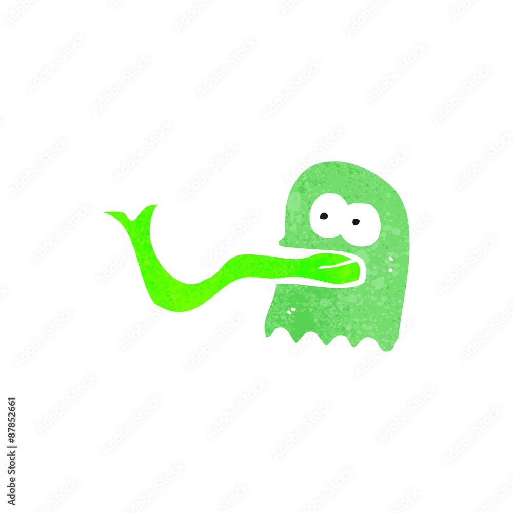retro cartoon slimy ghost retro cartoon slimy ghost