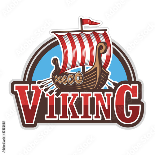 Viking ship sport logo