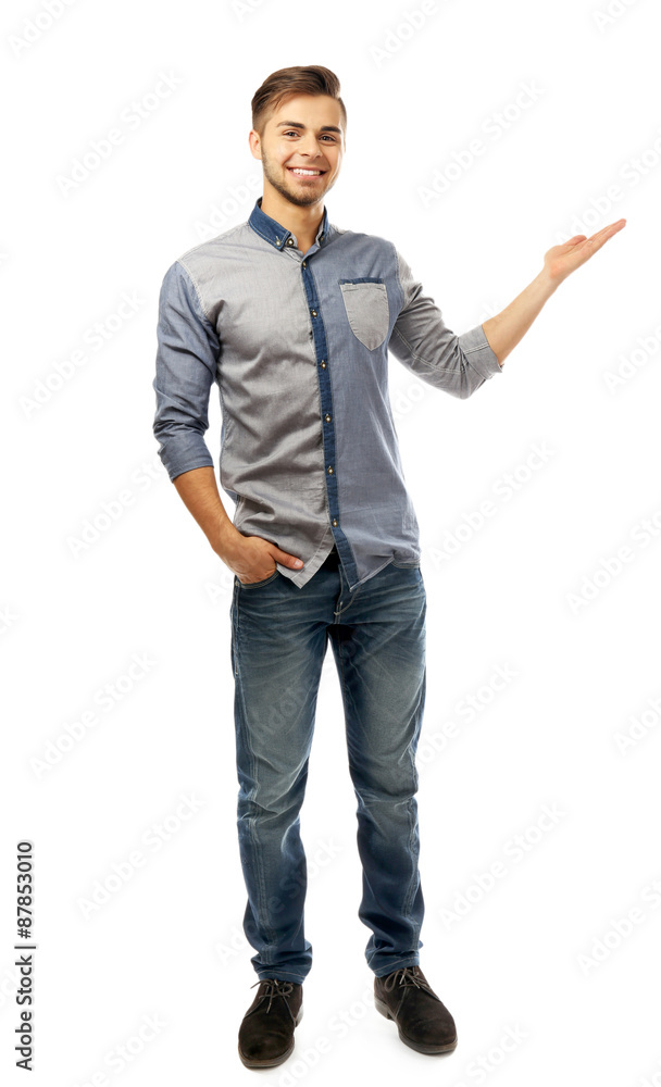 Handsome young man isolated on white Handsome young man isolated on white