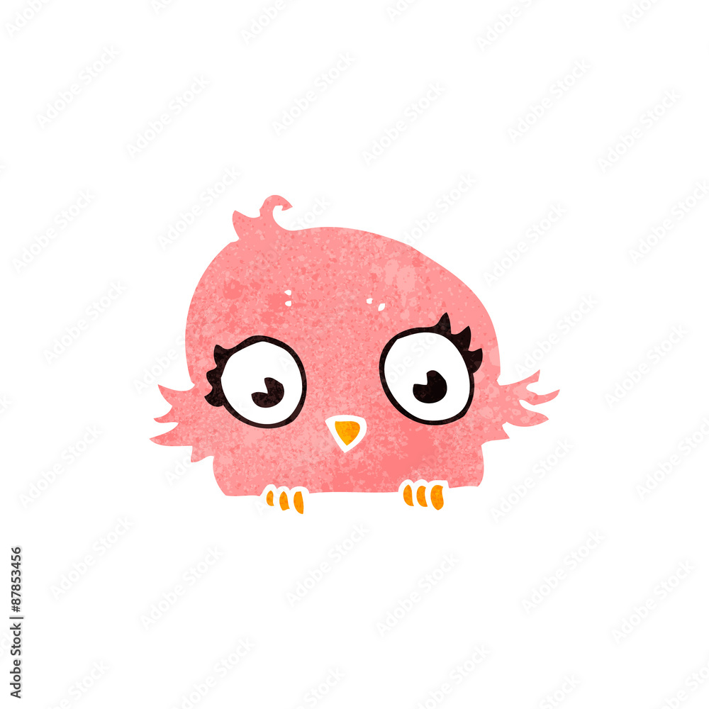 Fototapeta premium retro cartoon little bird