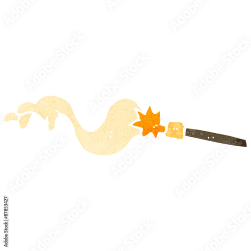 retro cartoon wand casting spell