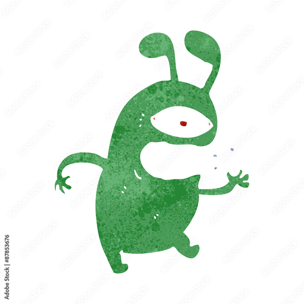 retro cartoon alien retro cartoon alien