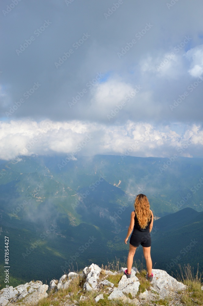Naklejka premium Sulle cime appenniniche dei Monti Simbruini. Lazio - Italia