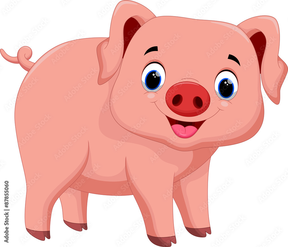 Fototapeta premium Cute pig cartoon